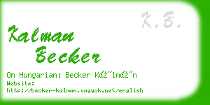 kalman becker business card